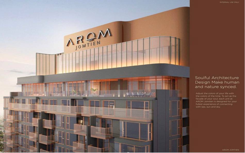 Arom Jomtien Condominium, Jomtien condo for sale, beachfront jomtien, Property Excellence, Pattaya Real Estate Agency