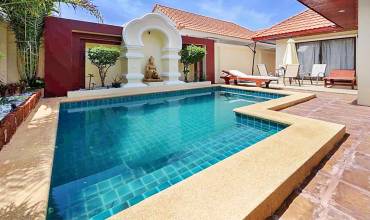 2-bedroom, pool villa, View Talay Villas, Jomtien, for sale, converted 1-bed, close to beach