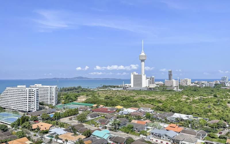 High floor, studio, condo, for rent, oceanview, View Talay 5D, Jomtien, Pattaya side