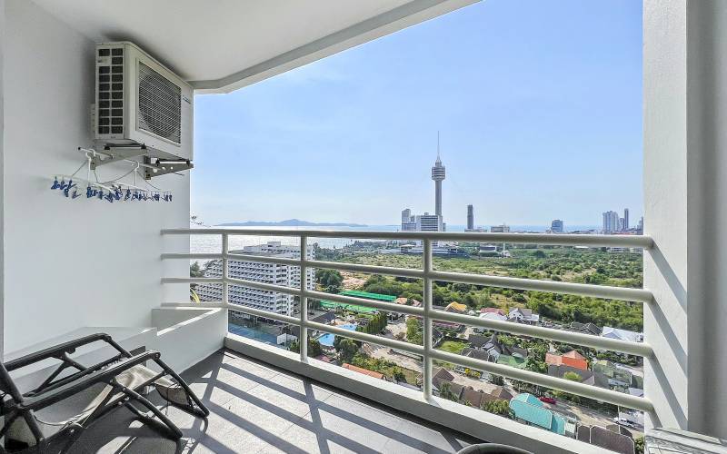 High floor, studio, short-term rent, View Talay 5D Jomtien